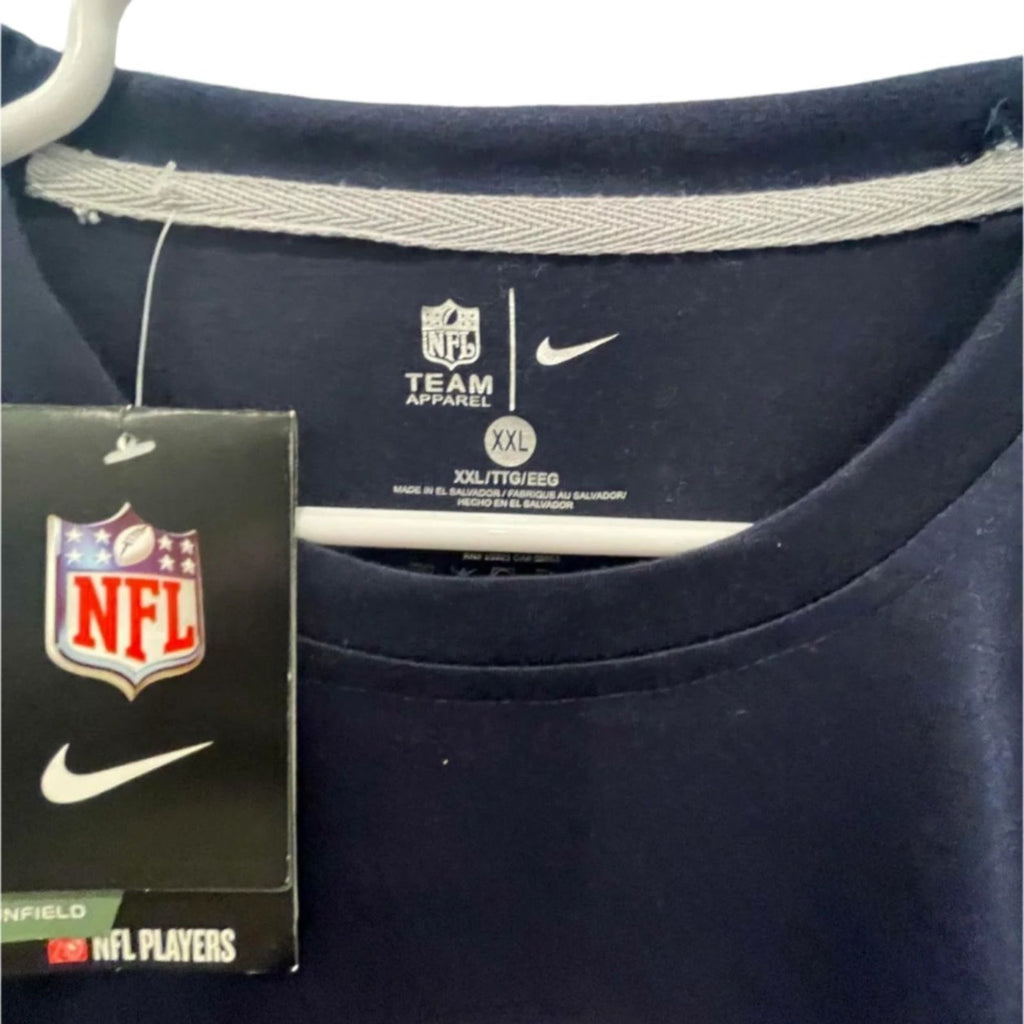 Used Fanatics Unisex Adult NFL Team Long Sleeve T-Shirt | New England Patriots Conference Champions 2018 | Navy | 2XL