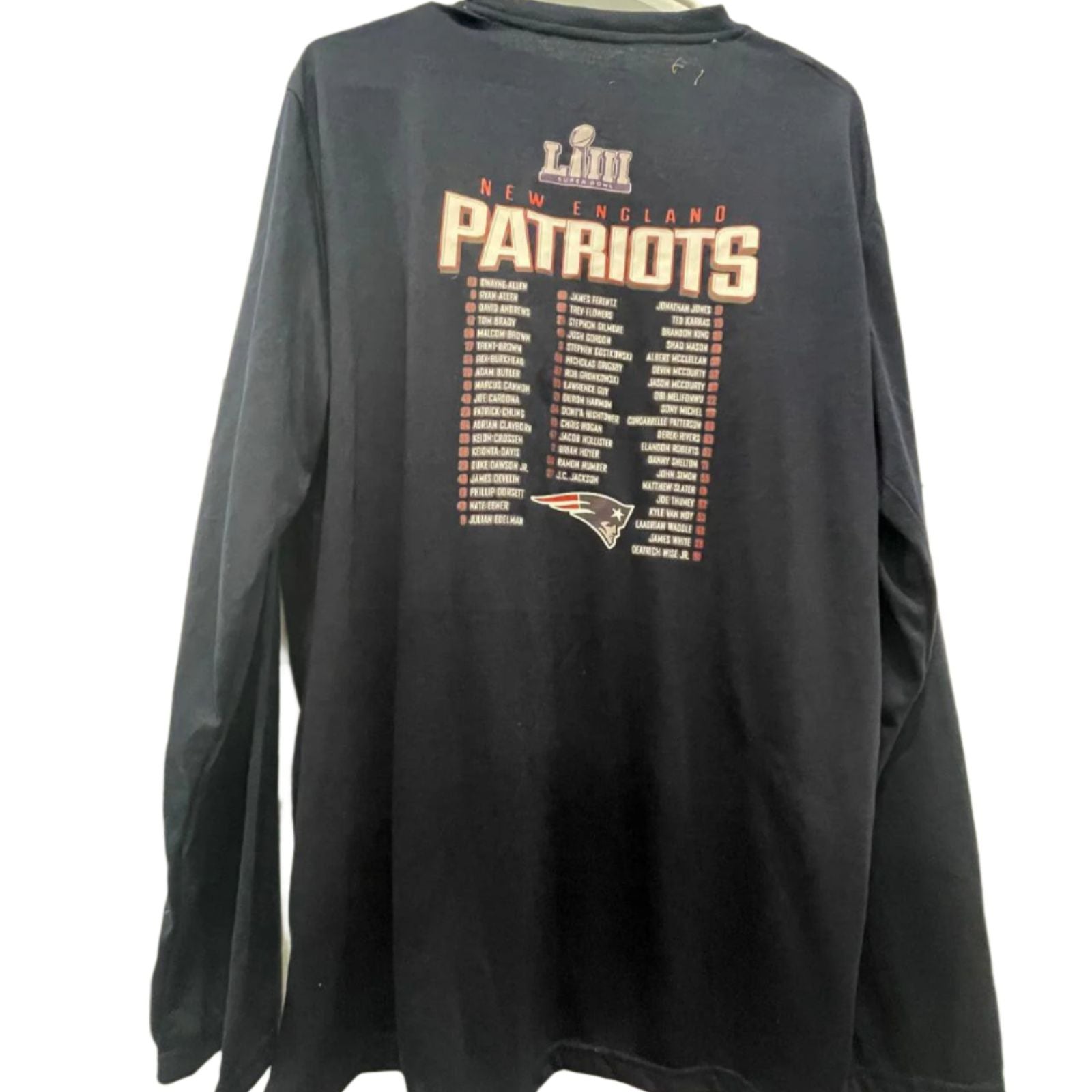 Used Fanatics Unisex Adult NFL Team Long Sleeve T-Shirt | New England Patriots Conference Champions 2018 | Navy | 2XL