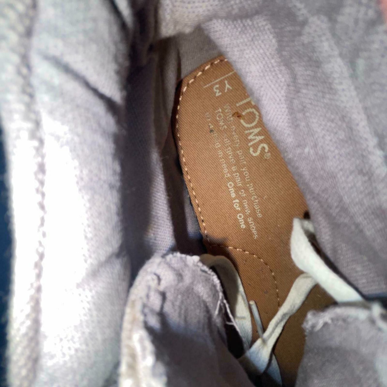 Used TOMS Unisex Sneakers - Lace-up Canvas |Gray | Y3