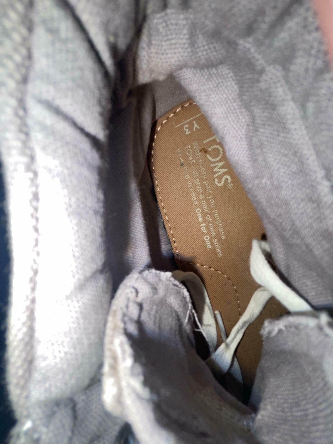 TOMS Unisex Kids Sneakers Lace-up Canvas - Gray - Y3 - Very Good - Pic 6