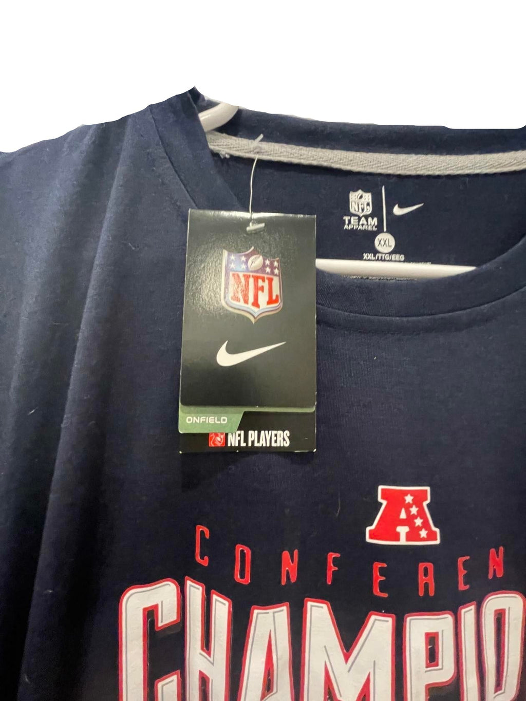 Fanatics Unisex NFL Team Long Sleeve Active T-Shirt New England Patriots Conference Champions 2018 - Navy - 2XL - Like New - Pic 4