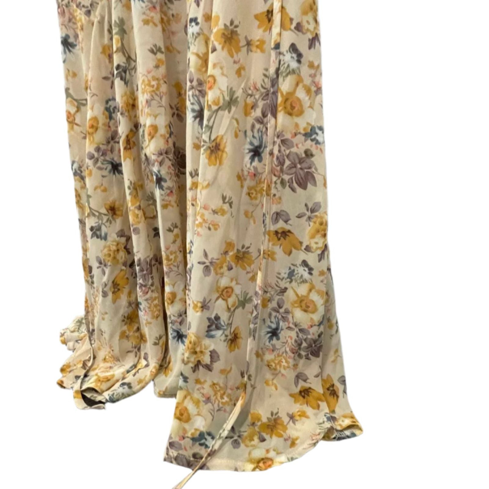 Used Hello Molly Womens Dress - Boho Midi | Beige Multi-Color | Size 12