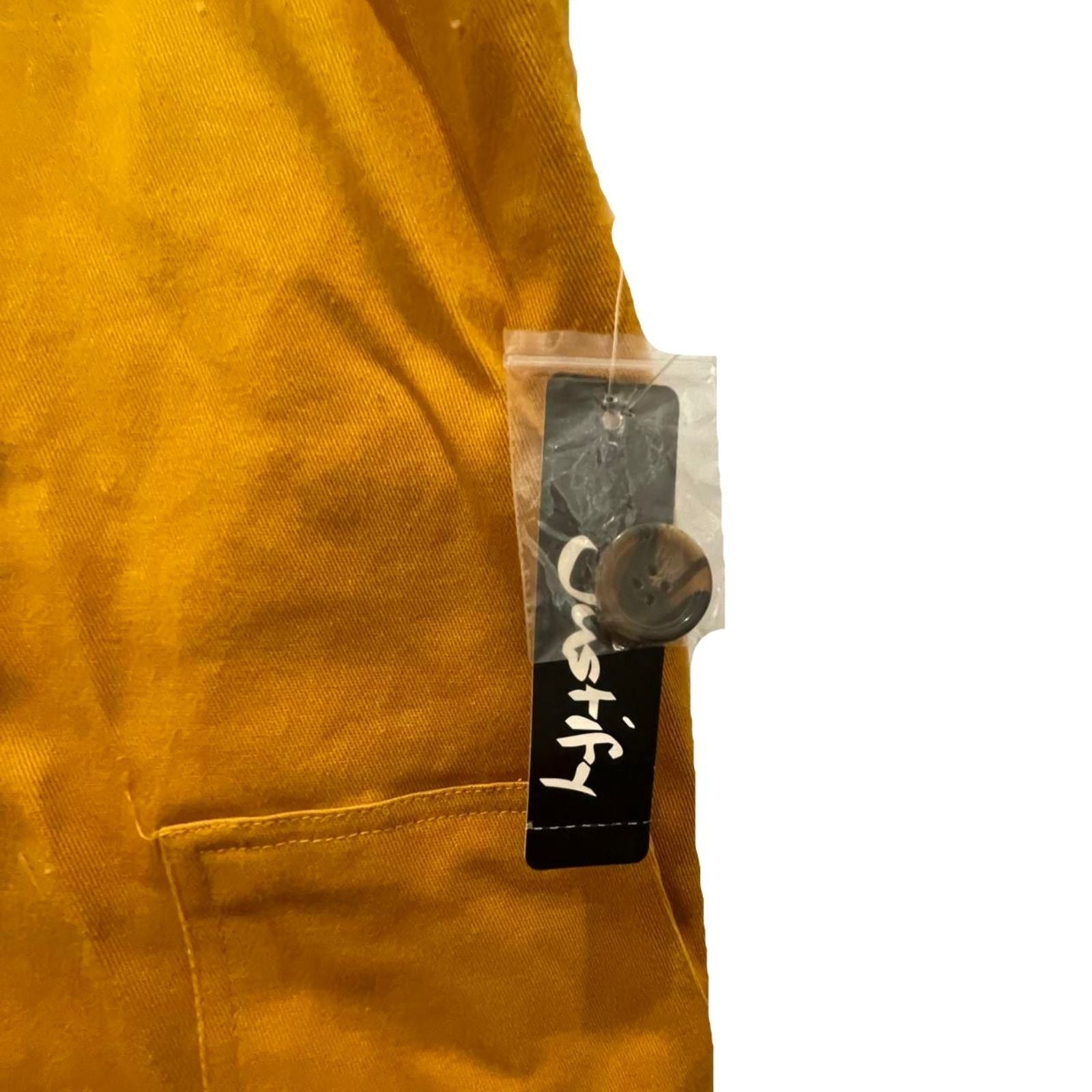 Used Justify Womens Overall Jumper Dress - Button-Front | Yellow | Medium