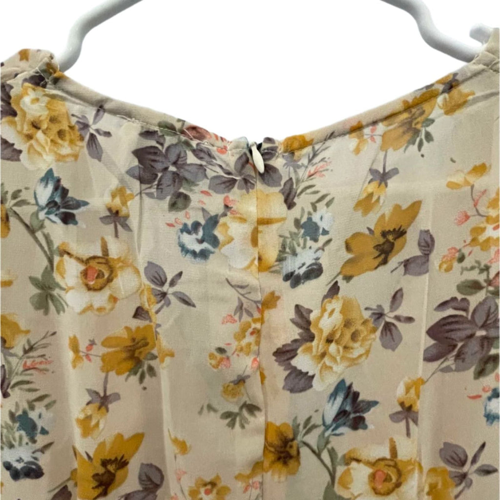 Used Hello Molly Womens Dress - Boho Midi | Beige Multi-Color | Size 12