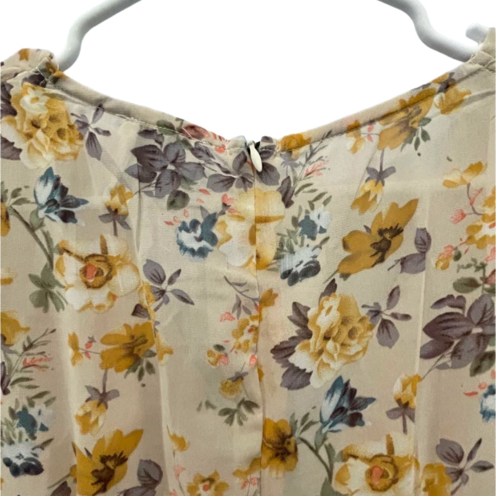 Used Hello Molly Womens Dress - Boho Midi | Beige Multi-Color | Size 12