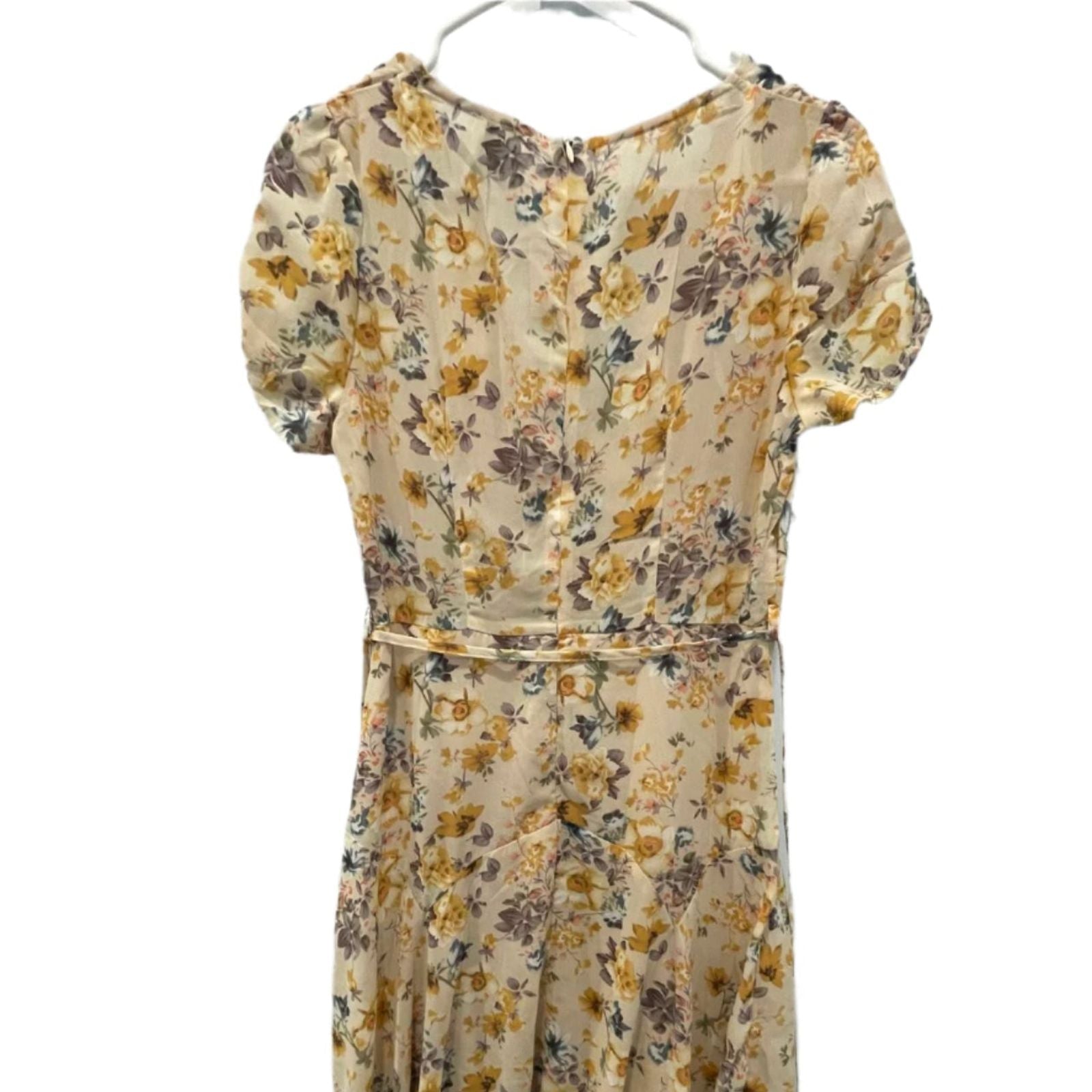 Used Hello Molly Womens Dress - Boho Midi | Beige Multi-Color | Size 12