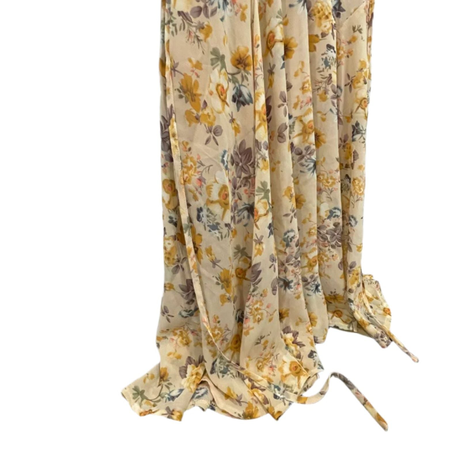 Used Hello Molly Womens Dress - Boho Midi | Beige Multi-Color | Size 12