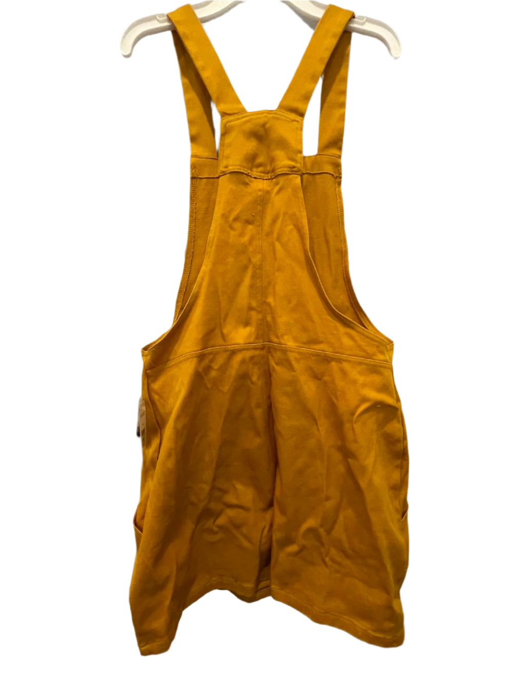 Justify Womens Overall Jumper Dress - Button Front - Yellow - Size Medium - New