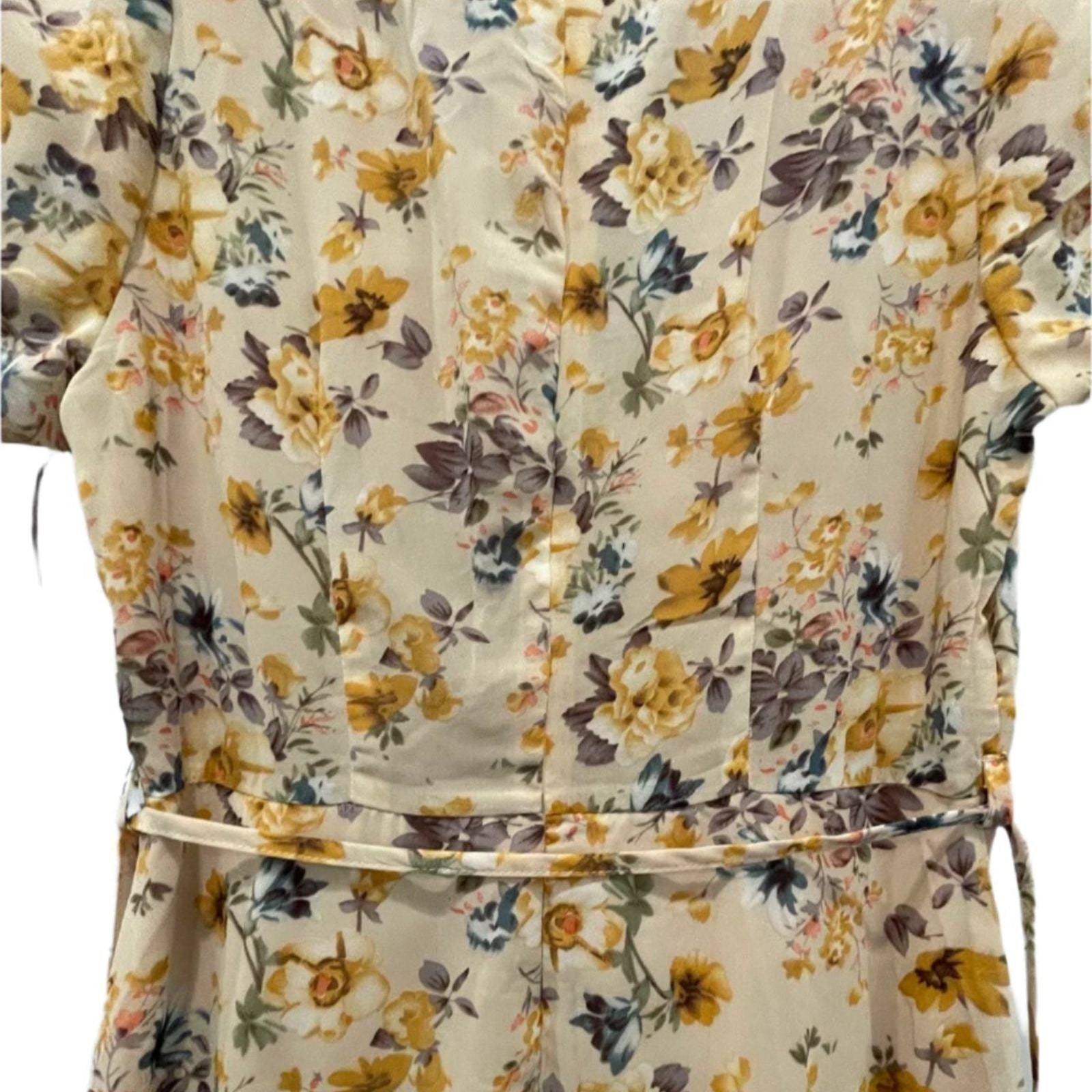 Used Hello Molly Womens Dress - Boho Midi | Beige Multi-Color | Size 12